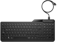 HP 405 Çoklu Cihaz Arka Aydınlatmalı Kablolu Type-C Klavye Siyah 7N7C1AA