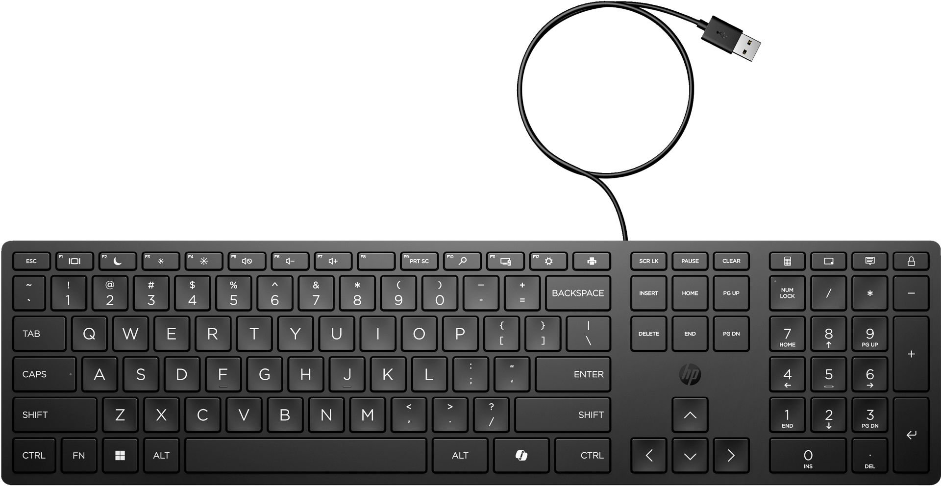 HP 320K Kablolu USB Klavye Siyah 9SR37AA