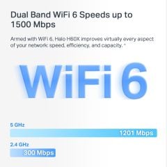 TP-Link Mercusys Halo H60X Çift Bantlı AX1500 Tüm Ev Mesh Wi-Fi 6 Sistemi (ÜÇLÜ PAKET