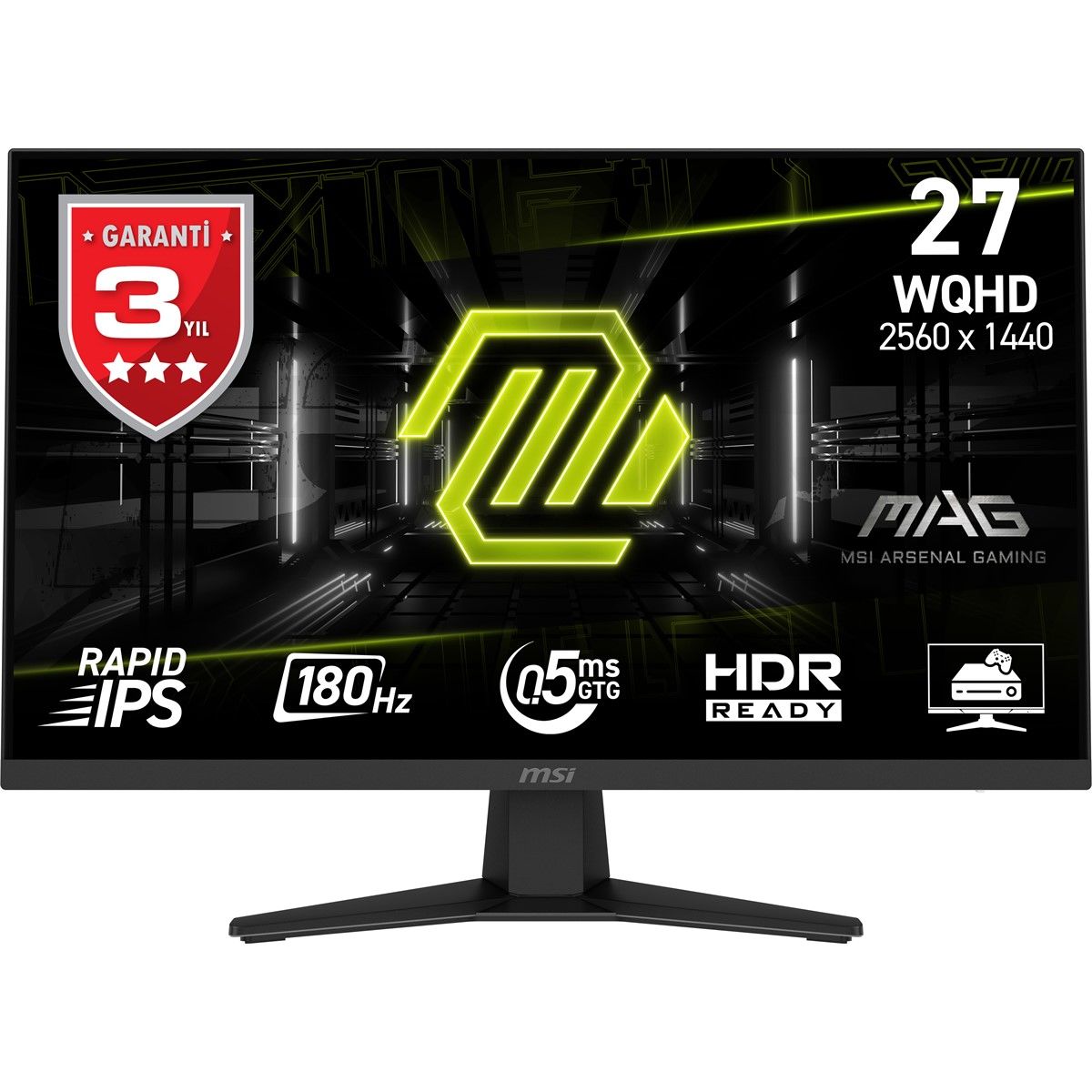 MSI MAG 274QF 27'' WQHD FLAT RAPID IPS 180Hz 0.5ms ADAPTIVE-SYNC Gaming Monitör