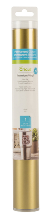 Cricut 2011574 Premium Vinil Kalici 30x120cm 1 Sayfa Işiltili Altin