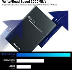 Hiksemi Elite 7S 1TB 2000MB/s Taşınabilir SSD HS-ESSD-Elite7S 1T