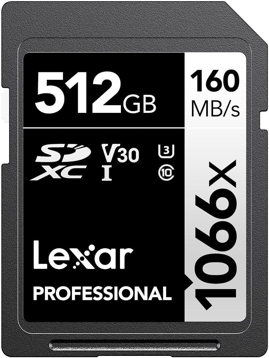 Lexar 512GB SD 1066X 160MB/s Okuma 120MB/s Yazma Profesyonel Hafıza Kartı LSD1066512G-BNNNG