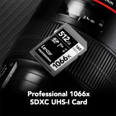 Lexar 512GB SD 1066X 160MB/s Okuma 120MB/s Yazma Profesyonel Hafıza Kartı LSD1066512G-BNNNG