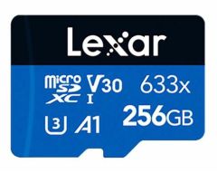 Lexar 256GB microSD 633X 100MB/s Okuma SD Adaptörlü Hafıza Kartı LSDMI256BB633A