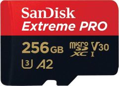 SanDisk Extreme Pro 256GB 200/140MB/s microSDXC UHS-I A2 V30 Adaptörlü Hafıza Kartı SDSQXCD-256G-GN6MA
