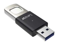 Lexar 128GB USB Flash Bellek 400MB/s Okuma 300MB/s Yazma Parmak İzi Okuyuculu JumpDrive F35 Pro USB 3.2 Gen 1 LJDF35P128G-RNBNG