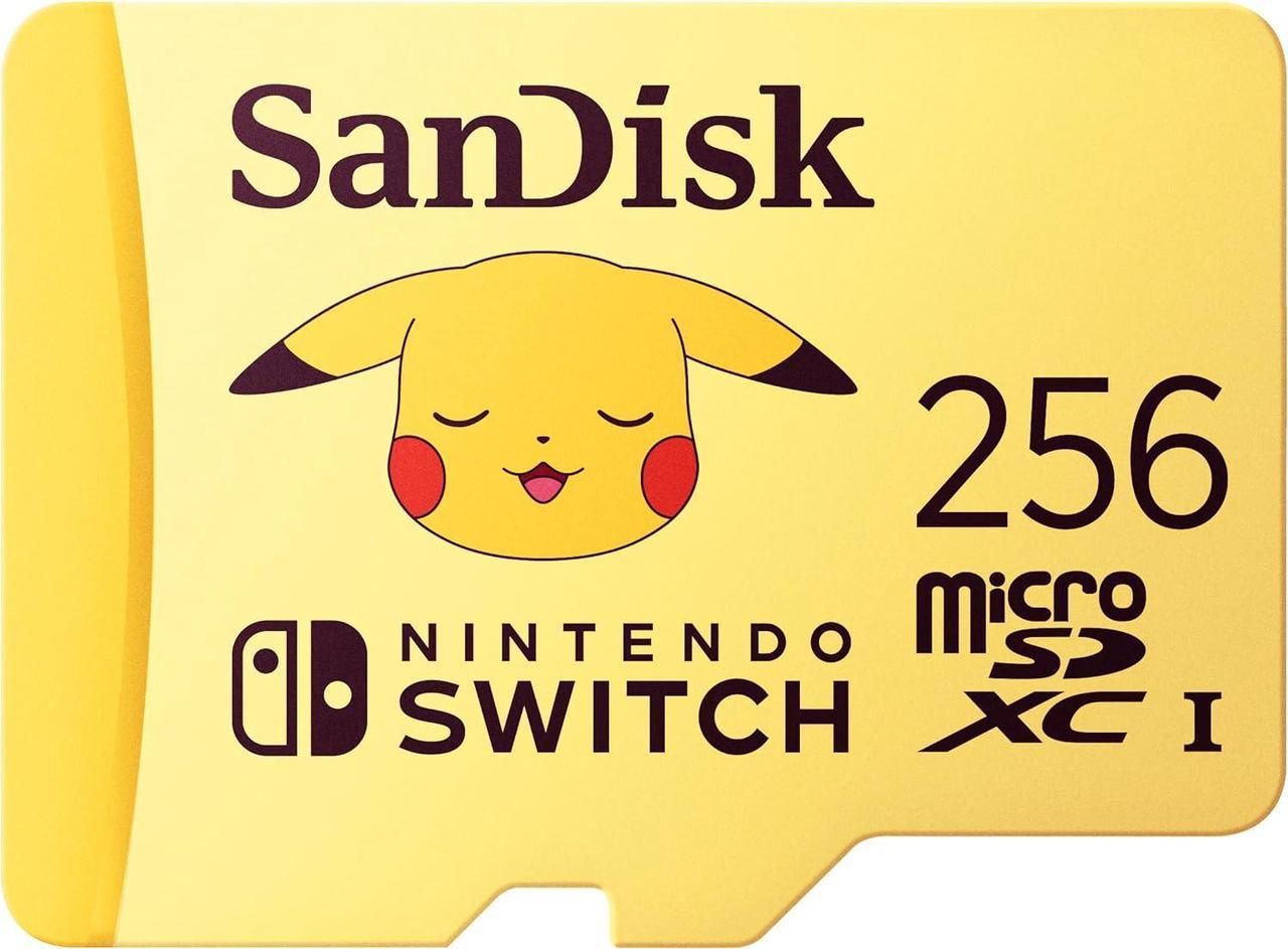 SanDisk Nintendo Switch Pokémon 256GB 100MB/s microSDXC Lisanslı Hafıza Kartı SDSQXAO-256G-GN6ZK