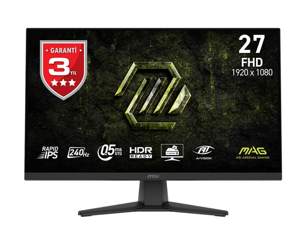 MSI MAG 272F X24 27″ 240Hz 0.5MS Adaptive Sync Full HD Flat Rapid IPS Gaming (Oyuncu) Monitör