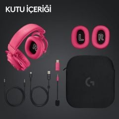 Logitech G Pro X2 Lightspeed Kablosuz Bluetooth Gaming Kulaklık Seti - Kırmızı 981-001275