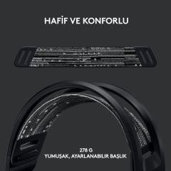 Logitech G G733 Lıghtspeed Kablosuz RGB Oyuncu Kulaklığı Siyah 981-000864