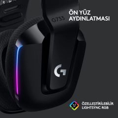 Logitech G G733 Lıghtspeed Kablosuz RGB Oyuncu Kulaklığı Siyah 981-000864
