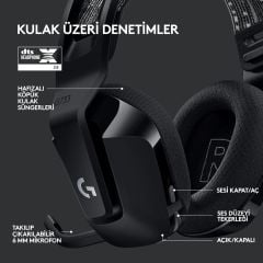 Logitech G G733 Lıghtspeed Kablosuz RGB Oyuncu Kulaklığı Siyah 981-000864