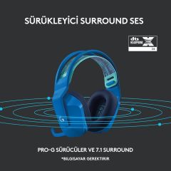 Logitech G G733 Lıghtspeed Kablosuz RGB Oyuncu Kulaklığı Mavi 981-000943