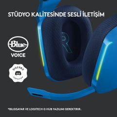 Logitech G G733 Lıghtspeed Kablosuz RGB Oyuncu Kulaklığı Mavi 981-000943