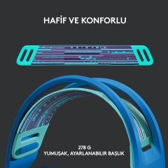 Logitech G G733 Lıghtspeed Kablosuz RGB Oyuncu Kulaklığı Mavi 981-000943