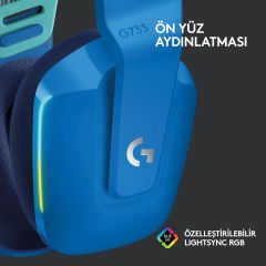 Logitech G G733 Lıghtspeed Kablosuz RGB Oyuncu Kulaklığı Mavi 981-000943