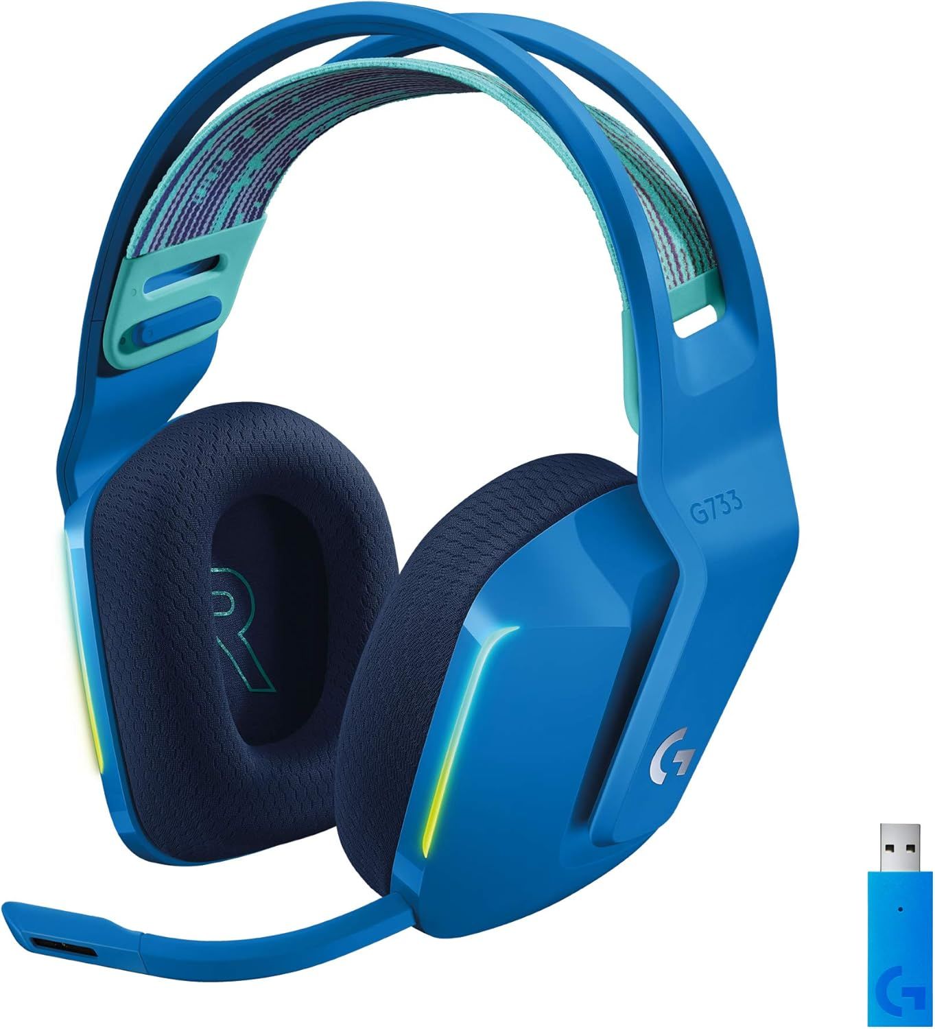 Logitech G G733 Lıghtspeed Kablosuz RGB Oyuncu Kulaklığı Mavi 981-000943