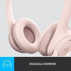 Logitech H390 USB Gürültü Önleyici Mikrofonlu Kulaklık - Gül 981-­001281
