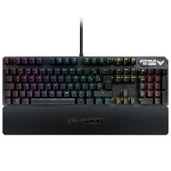 Asus TUF Gaming K3 Aura Sync RGB Red Switch Bilek Destekli Mekanik Gaming Klavye 90MP01Q0-BKYA00
