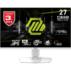 MSI MAG 274URFW 27'' UHD FLAT RAPID IPS 160HZ 0.5MS GTG FREESYNC PREMIUM  BEYAZ GAMING MONITOR
