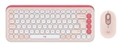 Logitech Pop Icon Bluetooth Klavye & Mouse Seti Pudra Pembe 920-013077