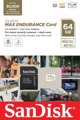 SanDisk Max Endurance 64GB 100/40MB/s microSDXC C10 V30 Hafıza Kartı SDSQQVR-064G-GN6IA