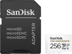 SanDisk High Endurance 256GB 100/40MB/s microSDXC C10 V30 Adaptörlü Hafıza Kartı SDSQQNR-256G-GN6IA