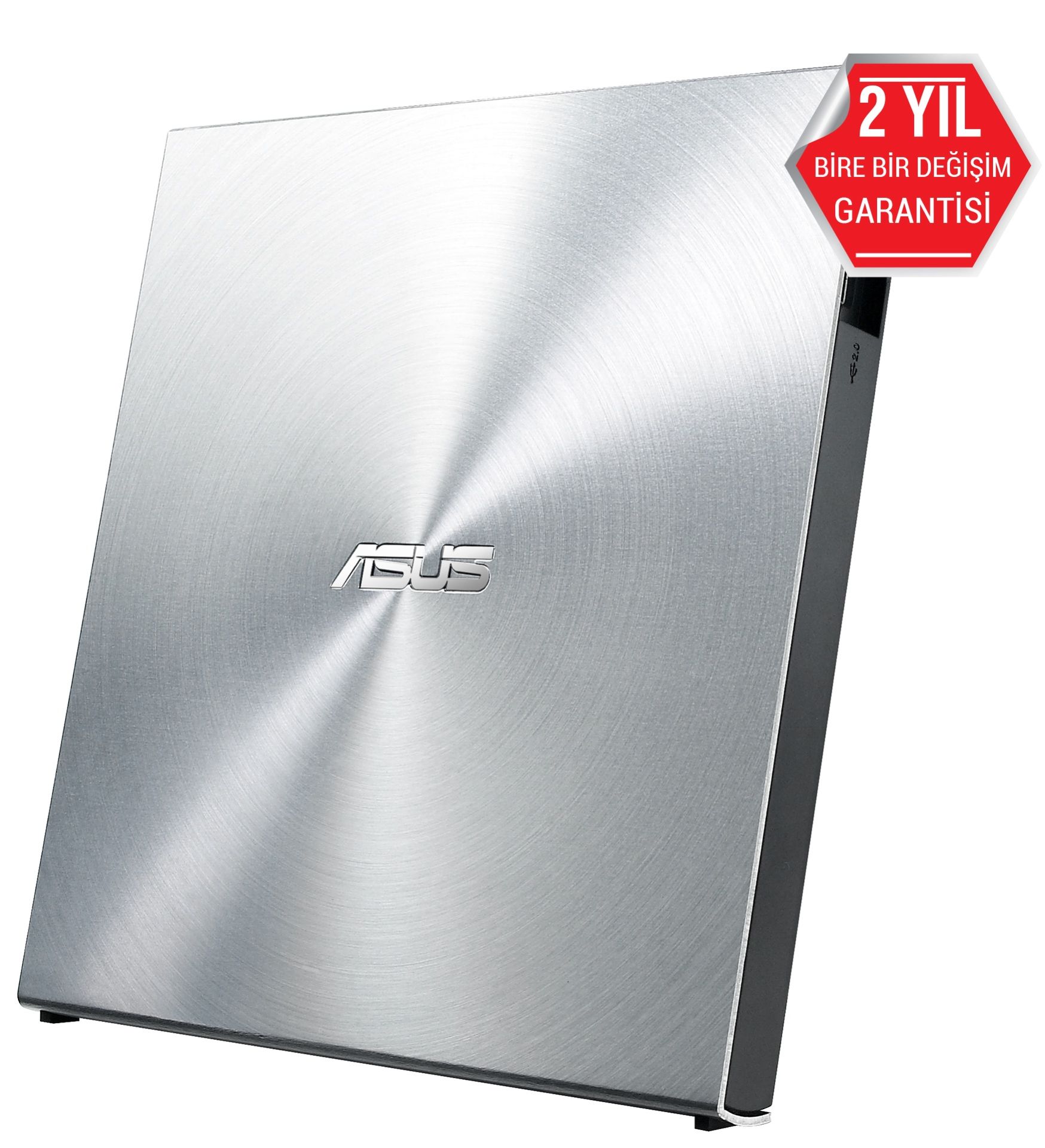 Asus ZENDRIVE-U5S SDRW-08U5S-U M-Disk Destekli Metal Kasa İnce USB Harici Optik Yazıcı Okuyucu Gümüş 90DD0112-M29000
