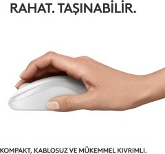 Logitech M240 Sessiz Kompakt Kablosuz Bluetooth Mouse - Beyaz 910-007120