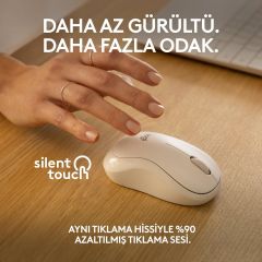 Logitech M240 Sessiz Kompakt Kablosuz Bluetooth Mouse - Beyaz 910-007120