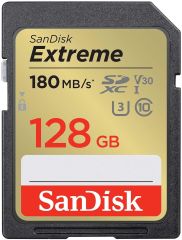 SanDisk Extreme 128GB 180MB/s SD UHS-I 4K UHD Hafıza Kartı SDSDXVA-128G-GNCIN