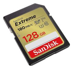 SanDisk Extreme 128GB 180MB/s SD UHS-I 4K UHD Hafıza Kartı SDSDXVA-128G-GNCIN