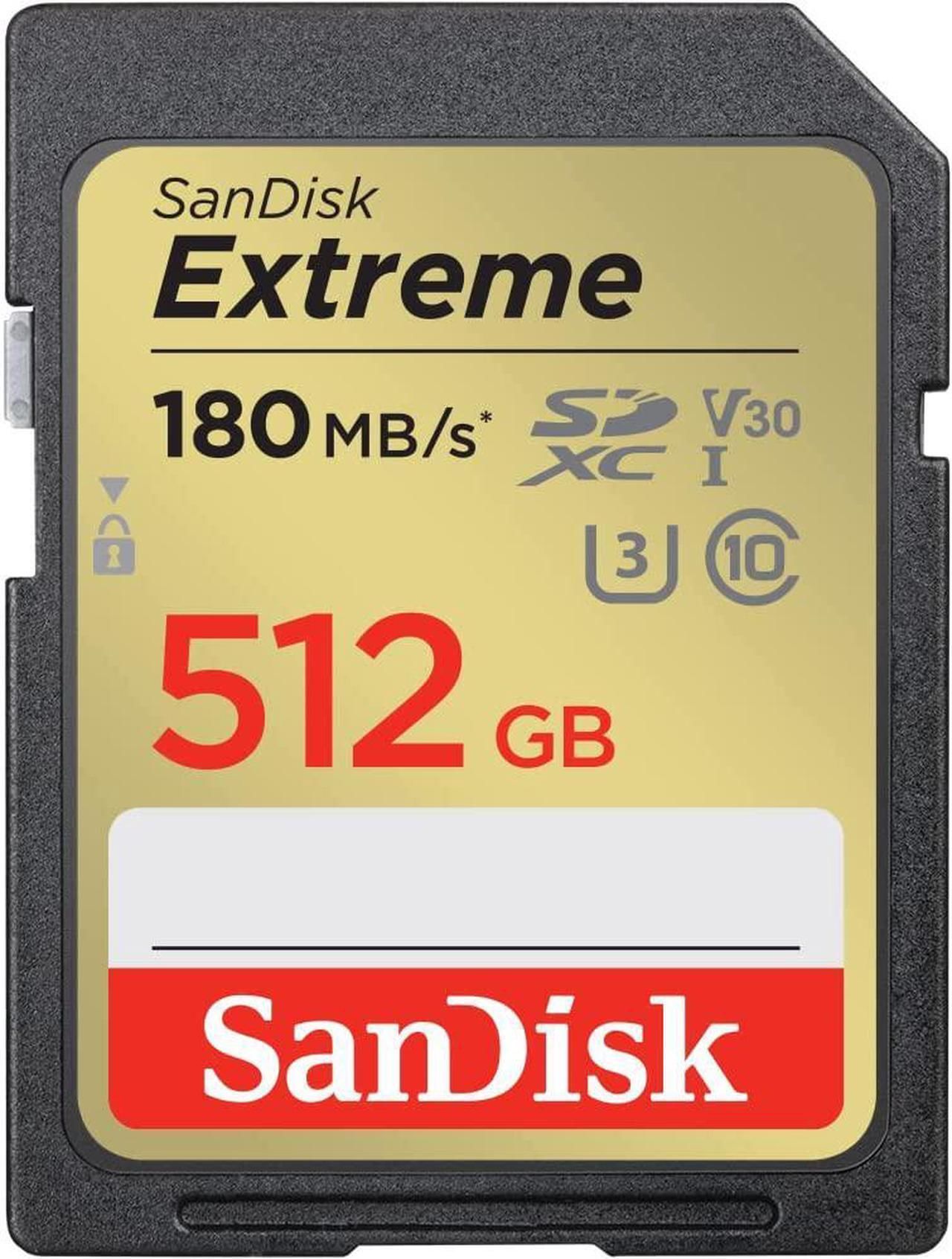 SanDisk Extreme 512GB 180MB/s SD UHS-I 4K UHD Hafıza Kartı SDSDXVV-512G-GNCIN