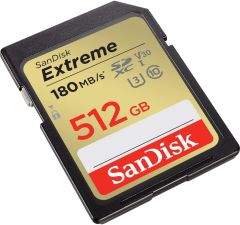 SanDisk Extreme 512GB 180MB/s SD UHS-I 4K UHD Hafıza Kartı SDSDXVV-512G-GNCIN