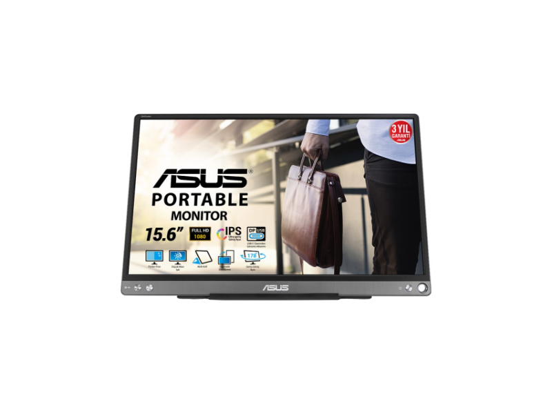 Asus Zenscreen MB16ACE 15.6 IPS 1920x1080 5ms USB-C Mat Ekran USB-C to A Düşük Mavi Işık Monitör 90LM0381-B04170