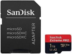 SanDisk Extreme Pro 1TB 200/140MB/s microSDXC UHS-I A2 V30 Adaptörlü Hafıza Kartı SDSQXCD-1T00-GN6MA