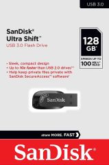 SanDisk Ultra Shift 128GB USB 3.0 Flash Bellek SDCZ410-128G-G46