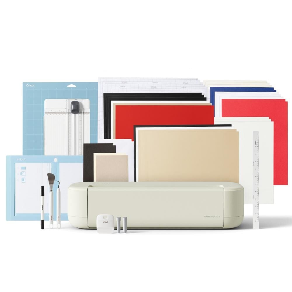 Cricut 2012405 Explore 5 Başlangiç Paketi̇ (Kesi̇ci̇ Maki̇ne + Sarf Malzemeler Paketi̇)