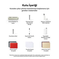 Cricut 2012405 Explore 5 Başlangiç Paketi̇ (Kesi̇ci̇ Maki̇ne + Sarf Malzemeler Paketi̇)