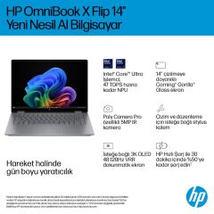 HP OmniBook X Flip 14-FM0000NT BS9X2EA Intel Ultra 7 258V 32GB RAM 2TB SSD 14 inç 3K OLED Dokunmatik 120Hz Windows 11 Home