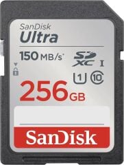 SanDisk Ultra 256GB 150MB/s SDHC/SDXC Class 10 UHS-I Hafıza Kartı SDSDUNC-256G-GN6IN