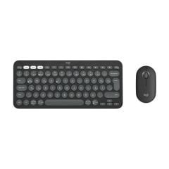 Logitech Pebble Keys 2 K380s Bluetooth Klavye-920-011859 + Logitech M350s Pebble 2 Kablosuz Sessiz Mouse-910-007015