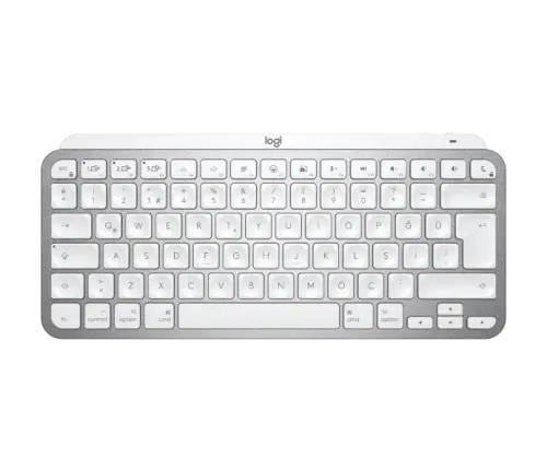 Logitech MX Keys Mini Mac İçin Kablosuz Aydınlatmalı İngilizce Q Klavye - Beyaz 920-010526