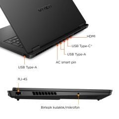HP OMEN 17-DB1016NT C2EZ6EA NVIDIA GeForce RTX™5060 8GB AMD Ryzen AI 5 340 32GB RAM 1TB SSD 17.3 inç FHD 144Hz FreeDOS