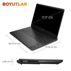 HP OMEN 17-DB1016NT C2EZ6EA NVIDIA GeForce RTX™5060 8GB AMD Ryzen AI 5 340 32GB RAM 1TB SSD 17.3 inç FHD 144Hz FreeDOS