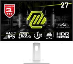 MSI MAG 274PFW 27'' FHD FLAT RAPID IPS 180HZ 1MS ADAPTIVE-SYNC PIVOT BEYAZ GAMING MONITOR