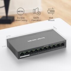 TP-Link Mercusys MS110P 10 Port 10/100 Masaüstü Switch