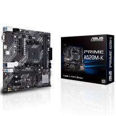 Asus PRIME A520M-K AMD A520 AM4 DDR4 4400 HDMI VGA M2 USB3.2 mATX Anakart 90MB1500-M0EAY0