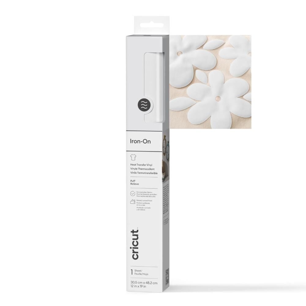 Cricut 2011774 Puff Iron On 30.5cmx48.3cm Beyaz